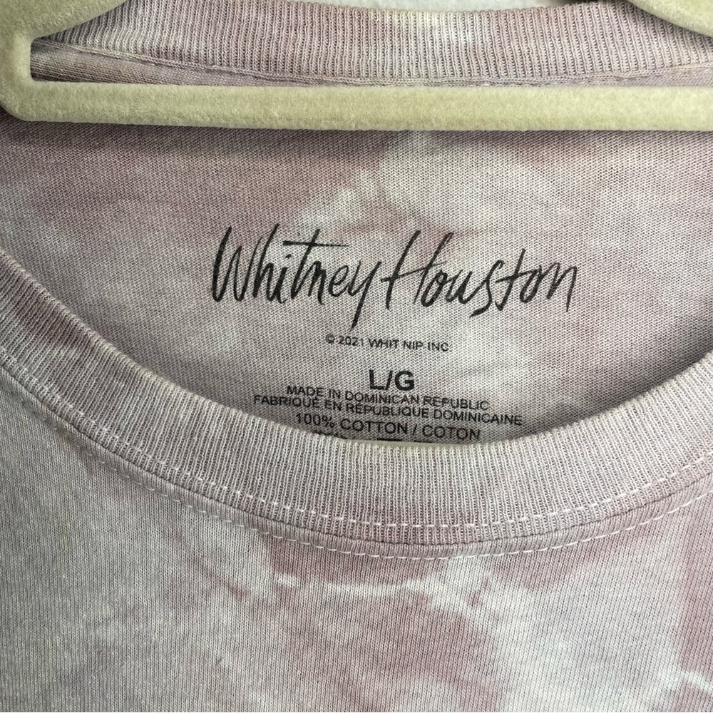 WHITNEY HOUSTON TIE DYED T SHIRT 2 SIDED SZ/Lg. - Picture 4 of 5